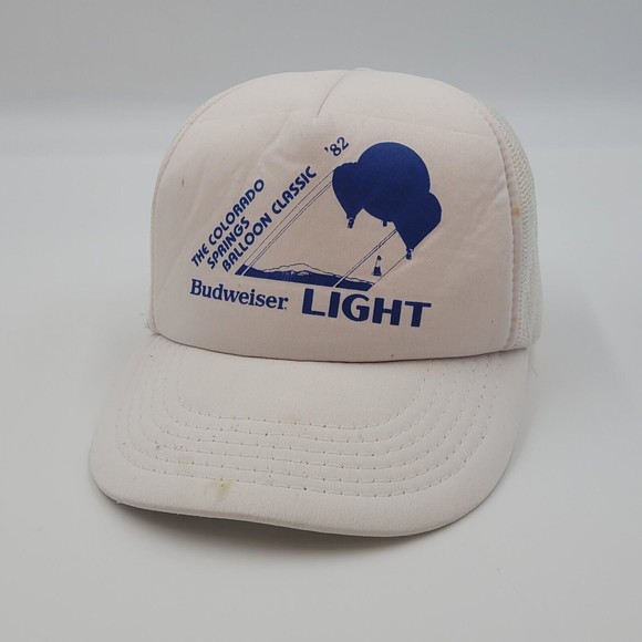 VTG The Colorado Springs Balloon Classic Budweiser Light Mesh Snapback Hat Cap - Picture 1 of 8